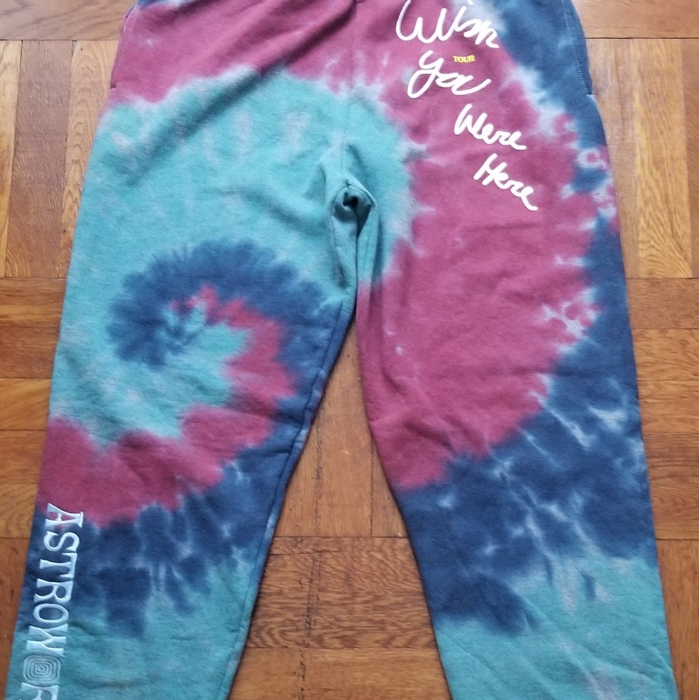 Travis Scott Astroworld tour tie dye sweatpants